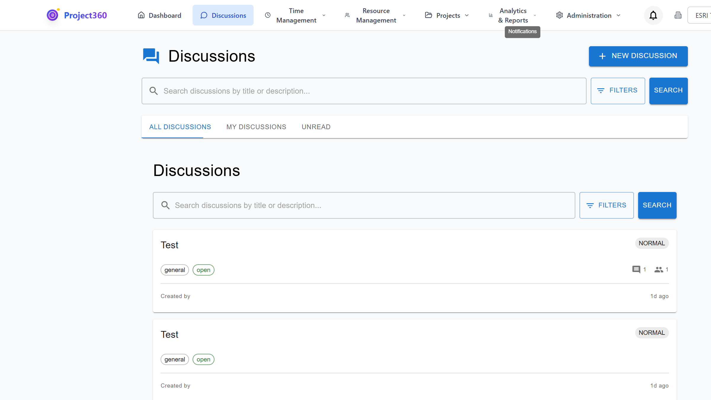 Discussions & Collaboration screenshot